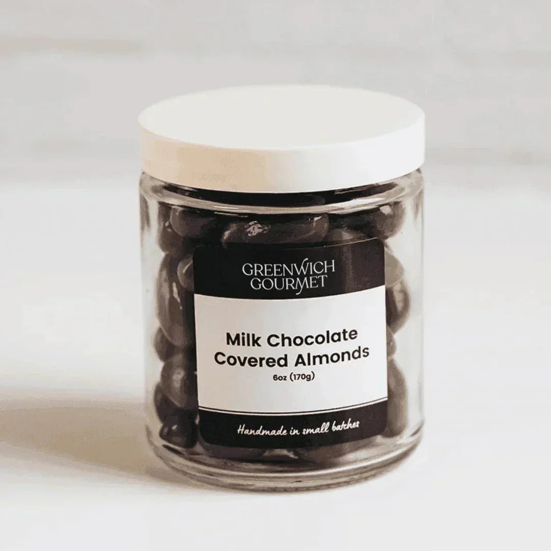 Milk Chocolate Covered Almonds - 6oz Glass Jar - Giften Market