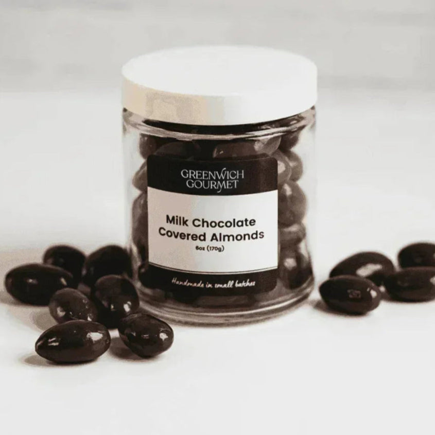 Milk Chocolate Covered Almonds - 6oz Glass Jar - Giften Market