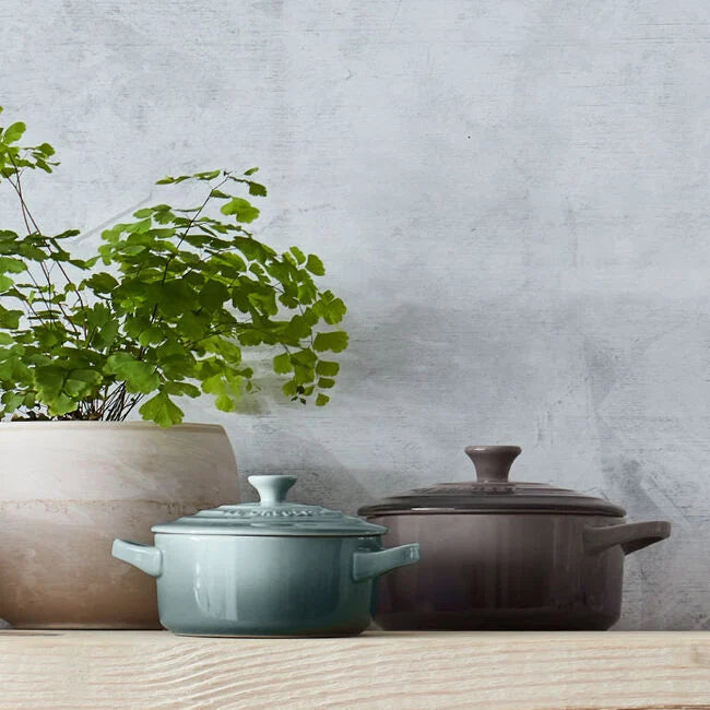 8 oz. Stoneware Mini Round Cocotte | Sea Salt