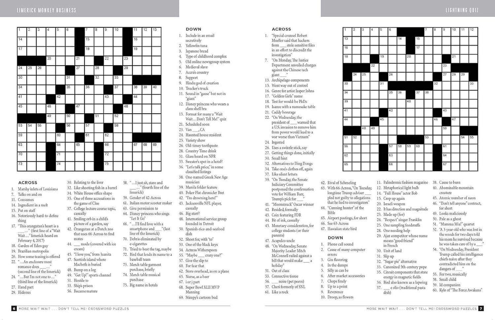 More Wait Wait...Don't Tell Me! Crossword Puzzles - Giften Market
