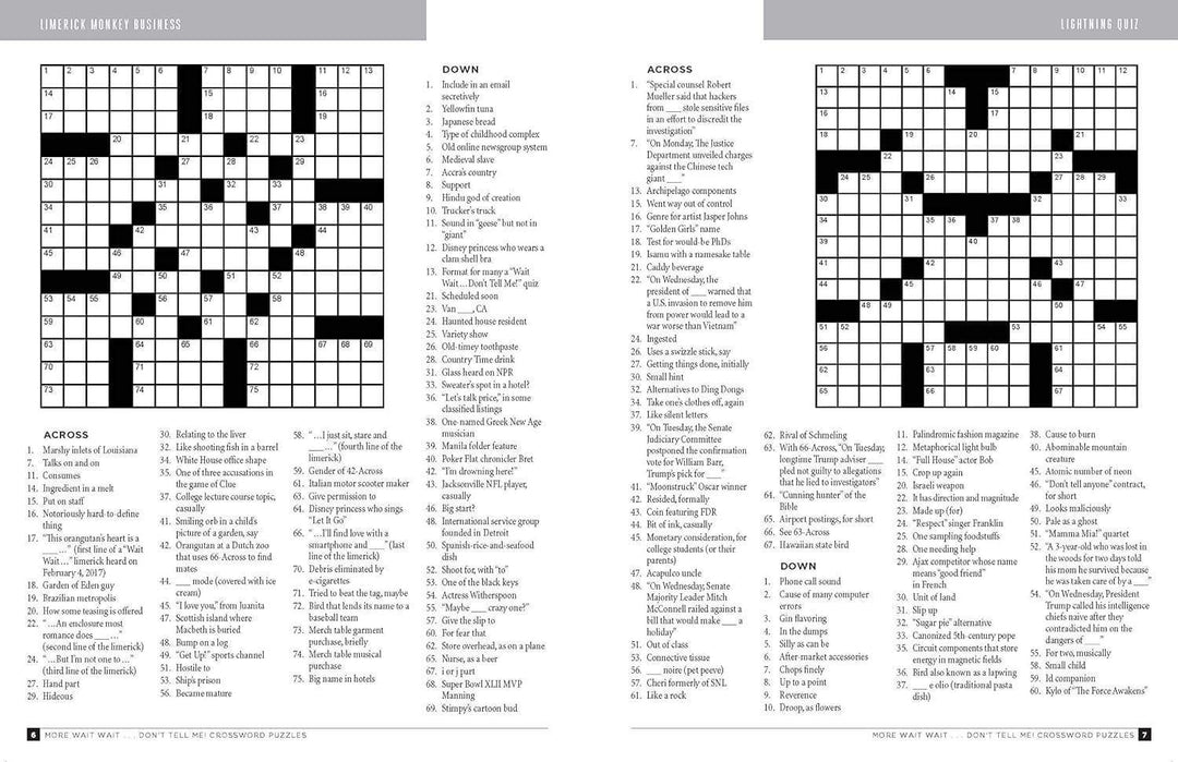 More Wait Wait...Don't Tell Me! Crossword Puzzles - Giften Market