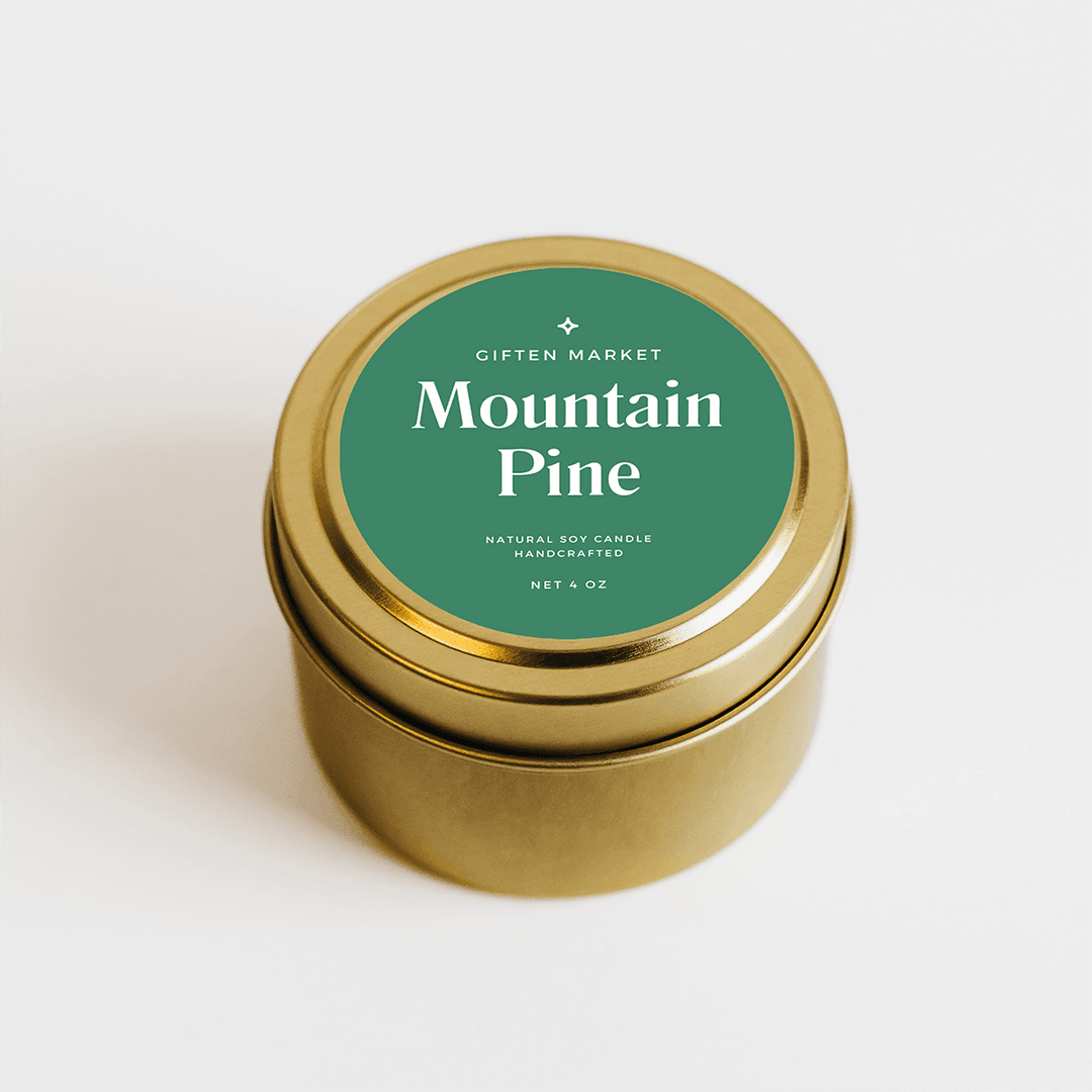 Mountain Pine Gold Travel Candle - Giften Market