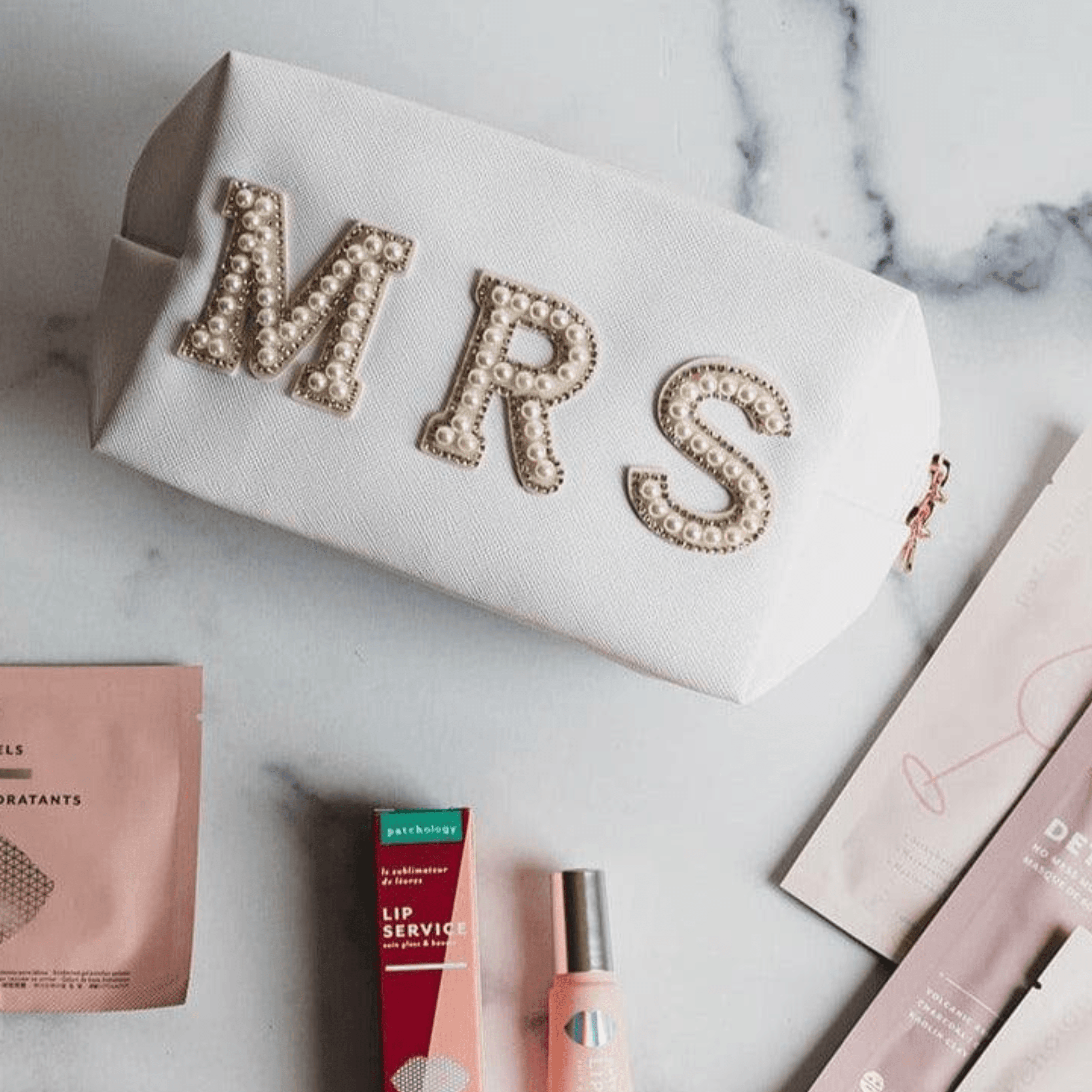 Mrs. White Zipper Cosmetics Pouch - Thumbnail 5