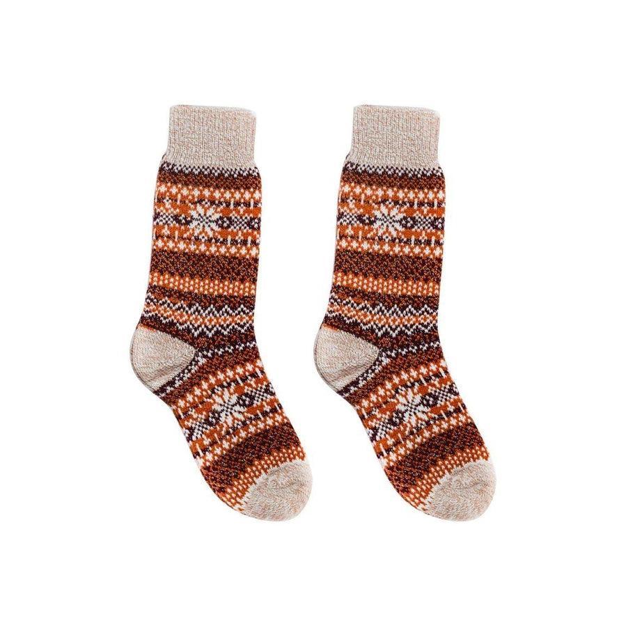 Nordic Merino Wool Socks - Asenka Pumpkin - S/M - Giften Market