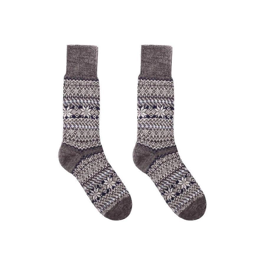 Nordic Merino Wool Socks - Sigrid Charcoal - L - Giften Market