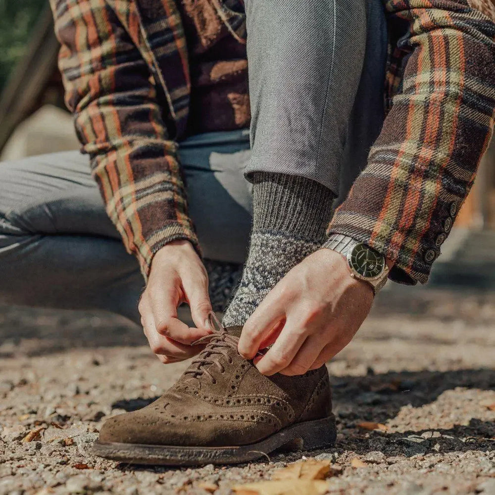 Nordic Merino Wool Socks - Sigrid Charcoal - L - Giften Market