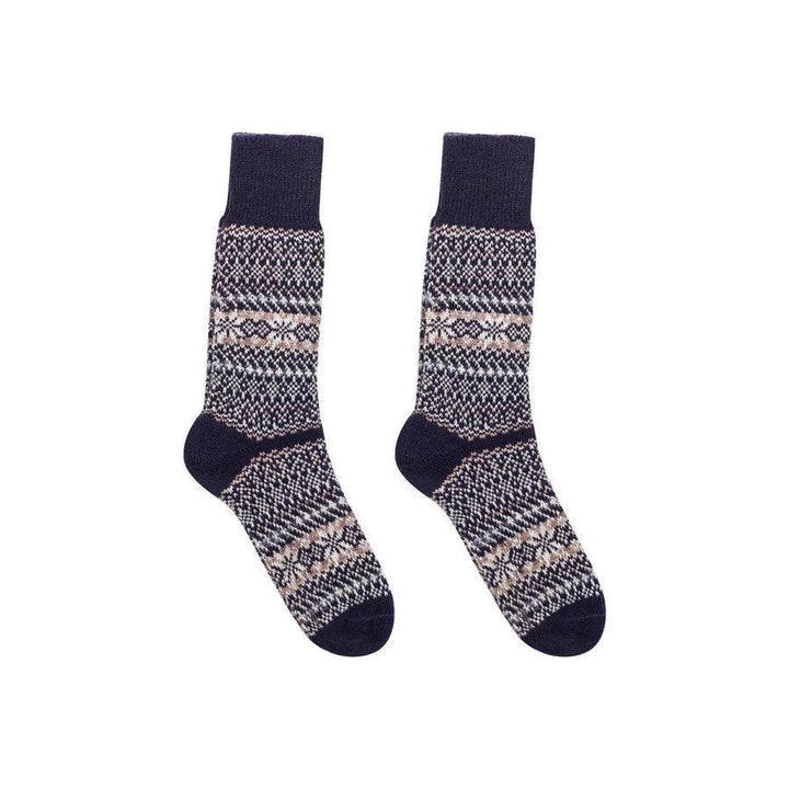 Nordic Merino Wool Socks - Sigrid Navy - L - Giften Market