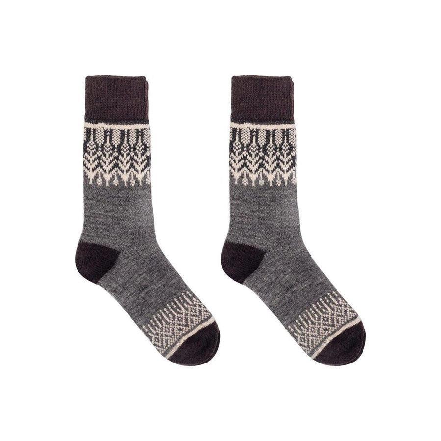 Nordic Merino Wool Socks - Yule Charcoal - S/M - Giften Market