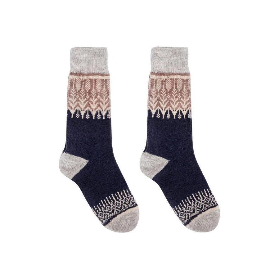 Nordic Merino Wool Socks - Yule Navy - S/M - Giften Market