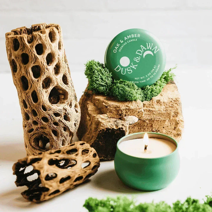 Oak & Amber Mini Tin 2oz Candle - Giften Market