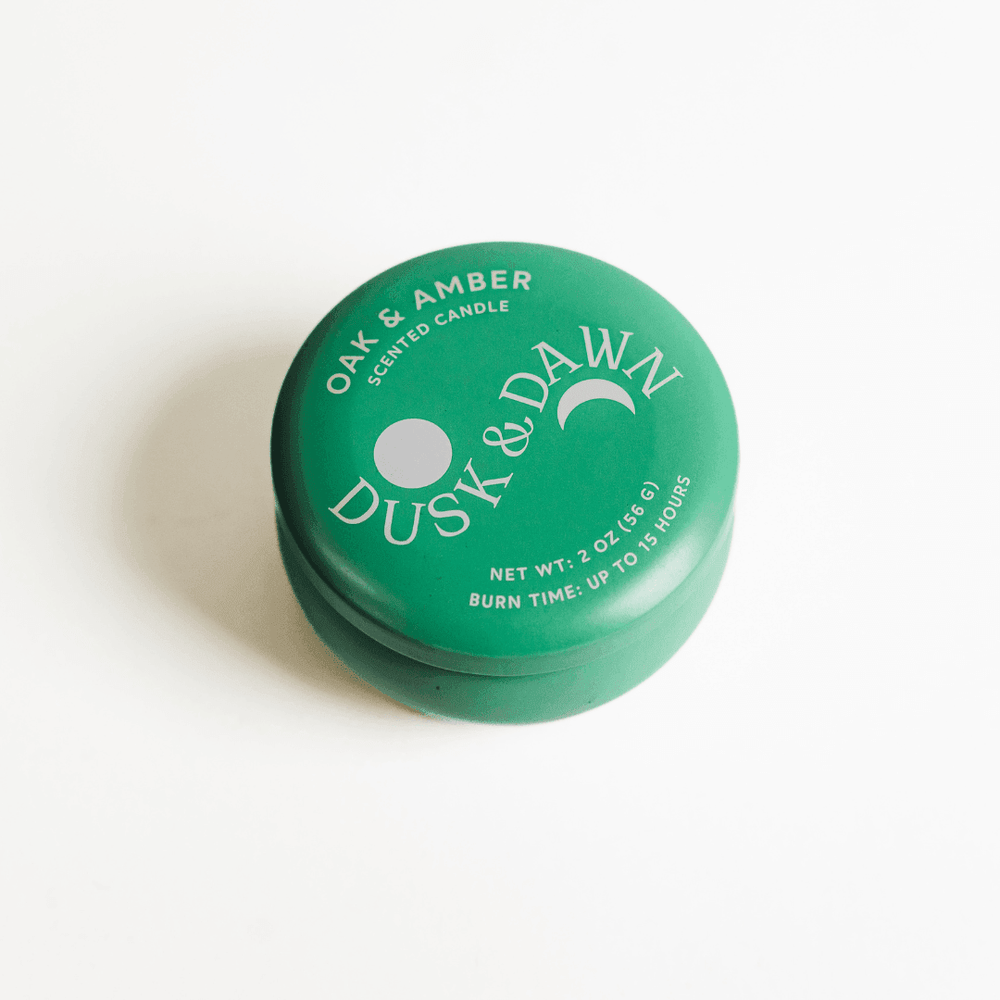 Oak & Amber Mini Tin 2oz Candle - Giften Market