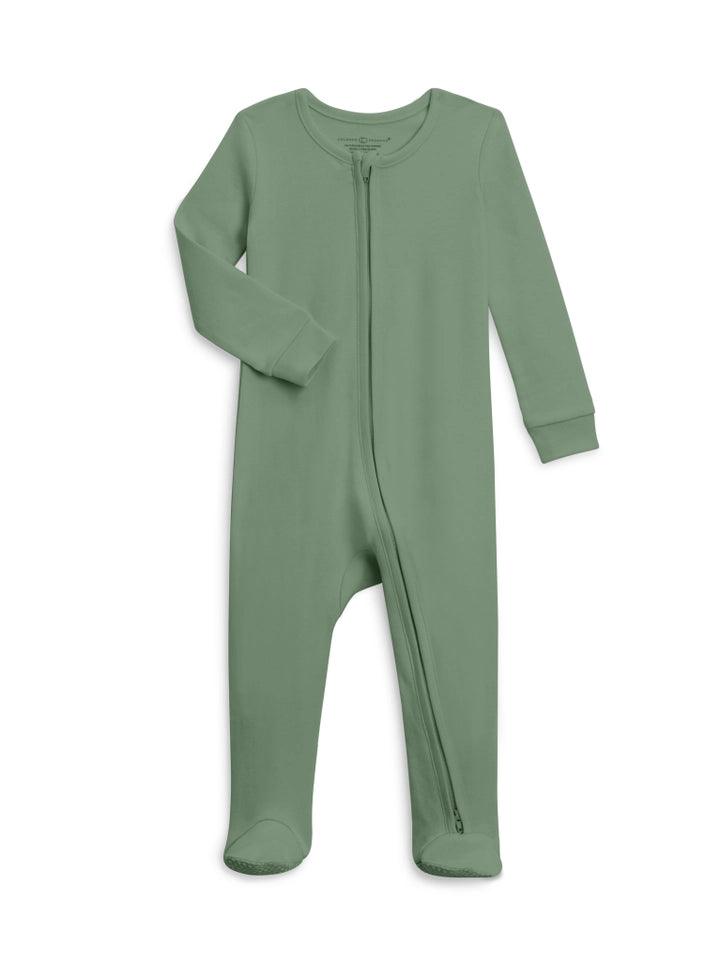 Organic Baby Peyton Zipper Sleeper - Thyme - Giften Market