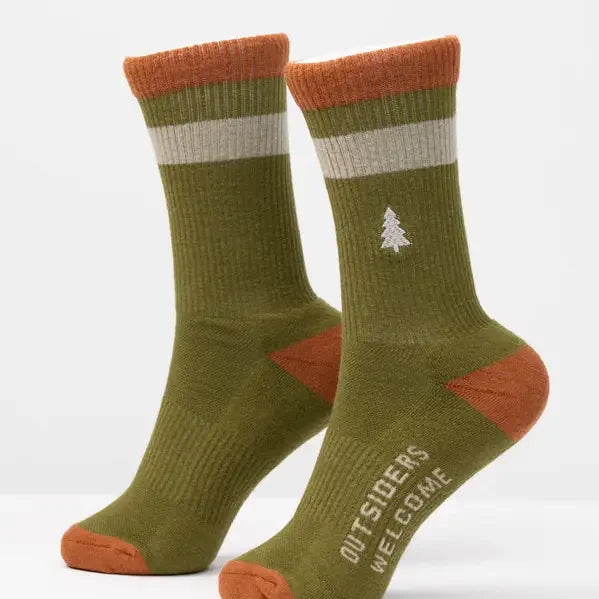 Out-Of-Doors Club Socks - Olive - Giften Market
