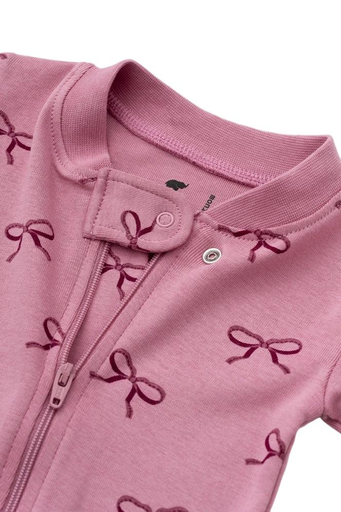 Pink Ribbons Organic Cotton Baby Pajamas - Giften Market