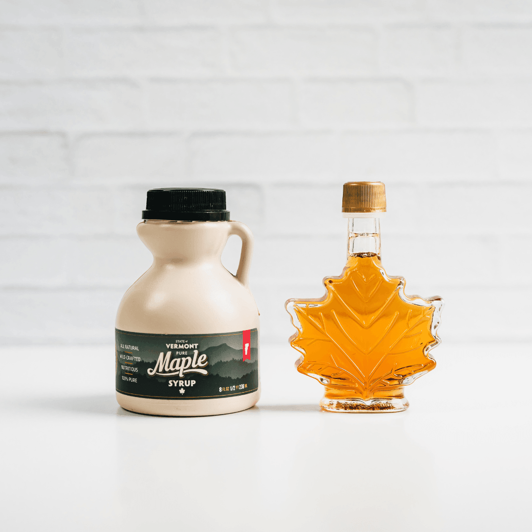 Pure Maple Syrup - Small Glass Leaf - Giften Market