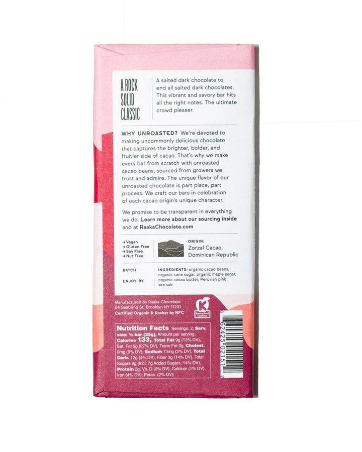 Raaka Pink Sea Salt Chocolate Bar - Giften Market