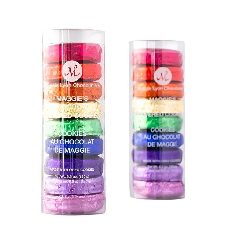 Rainbow Chocolate Covered Cookie Tube - Giften Market
