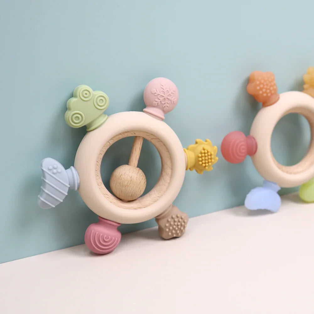 Rainbow Spokes Silicone Baby Teether - Giften Market