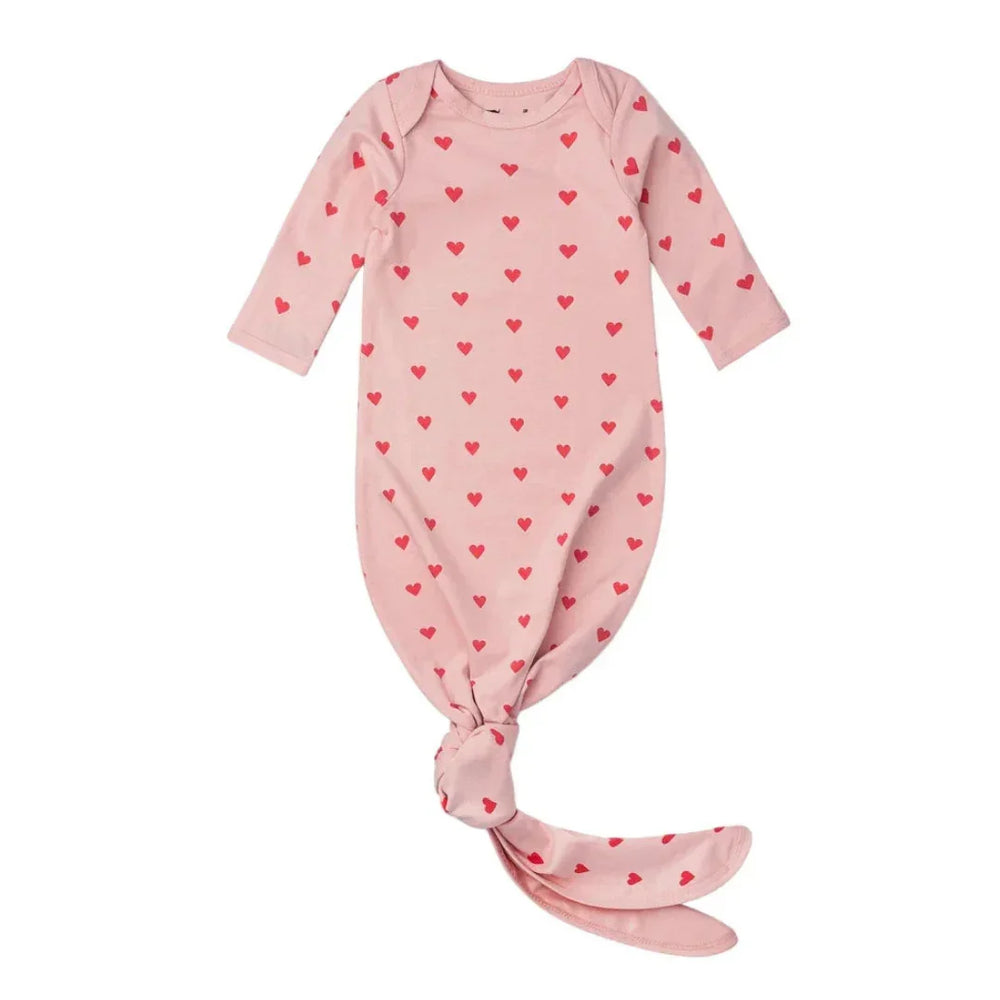 Set of 2 Knot It Baby Gowns - Light Pink - Giften Market