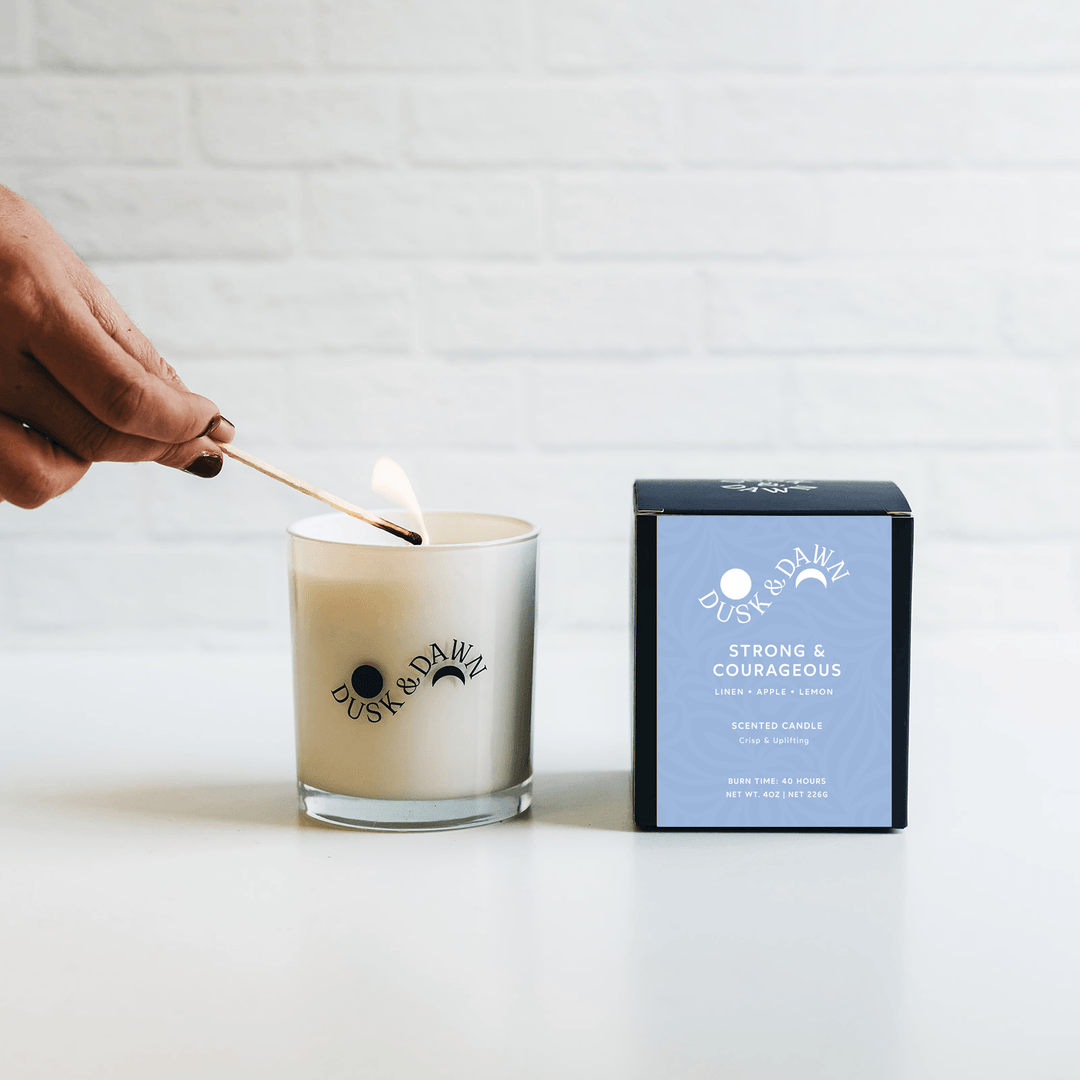 Strong & Courageous Deluxe Soy Candle - Giften Market