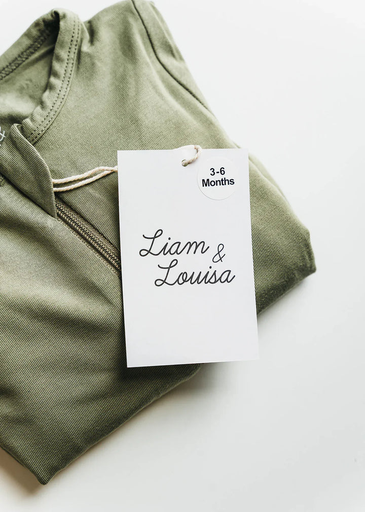 Super Soft Footed Baby Pajamas - Olive Green - Giften Market