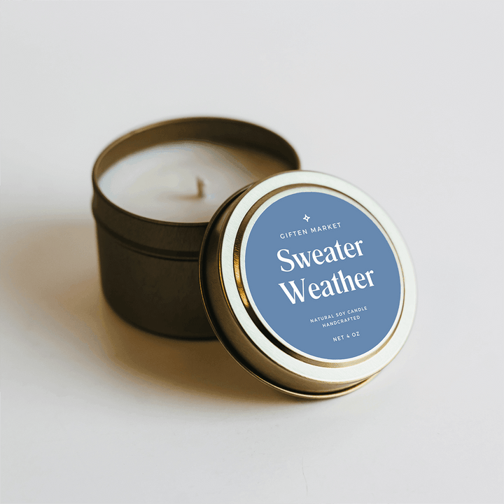 Sweater Weather Gold Travel Candle - Giften Market