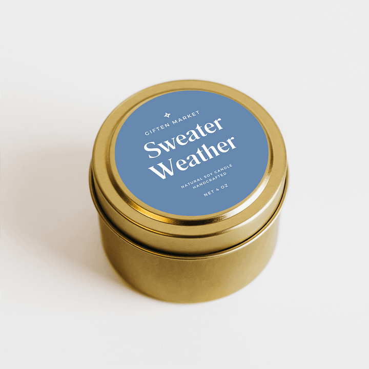 Sweater Weather Gold Travel Candle - Giften Market