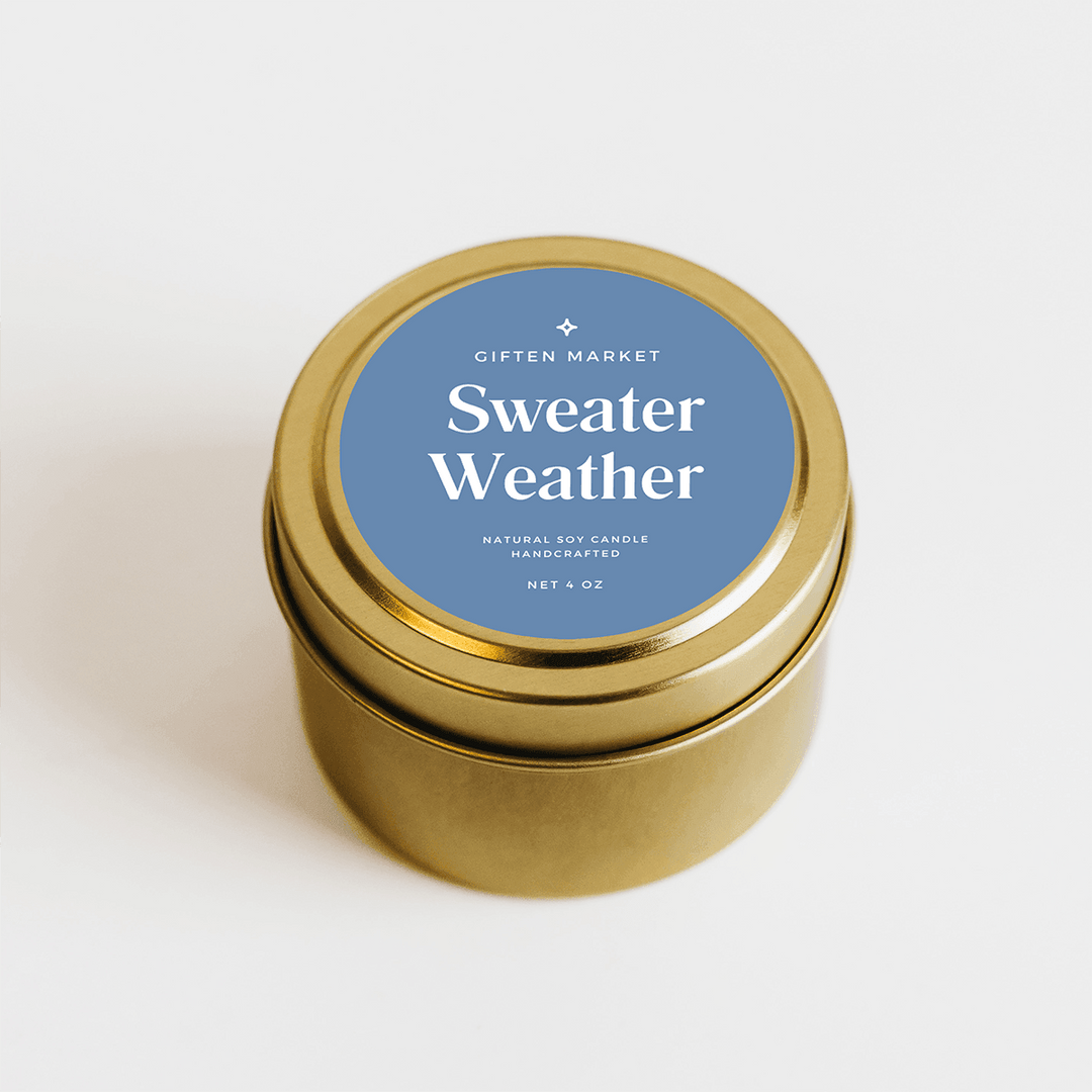 Sweater Weather Gold Travel Candle - Giften Market