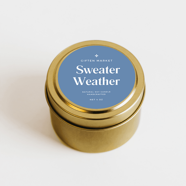 Sweater Weather Gold Travel Candle - Giften Market