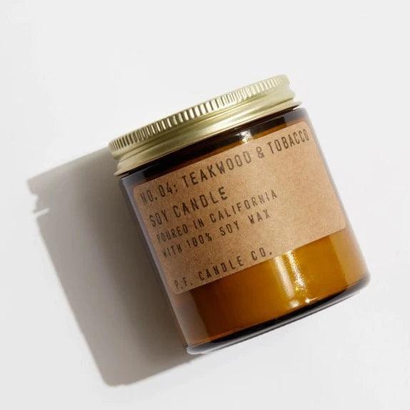 Teakwood & Tobacco Mini Travel Candle - Giften Market