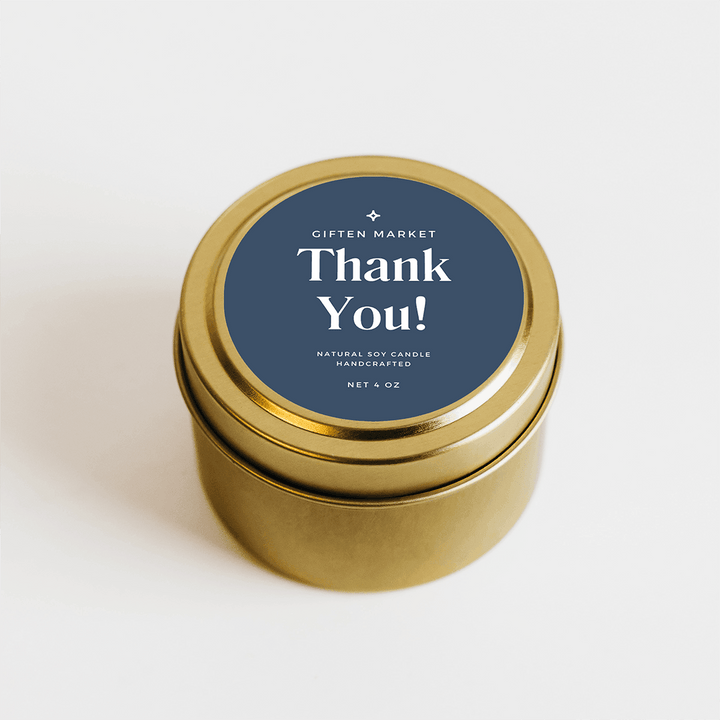 Thank You! Gold Travel Candle - Giften Market