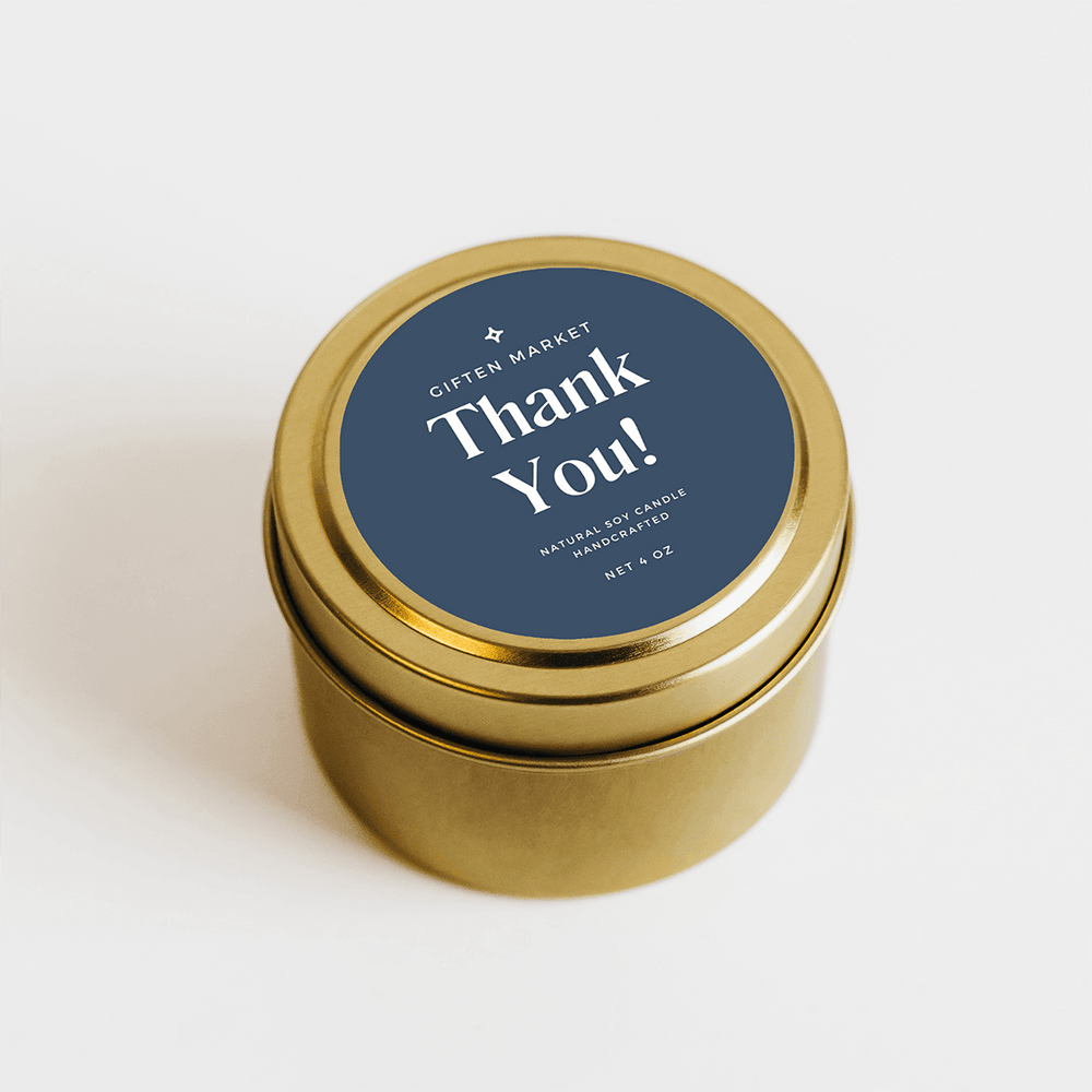 Thank You! Gold Travel Candle - Giften Market