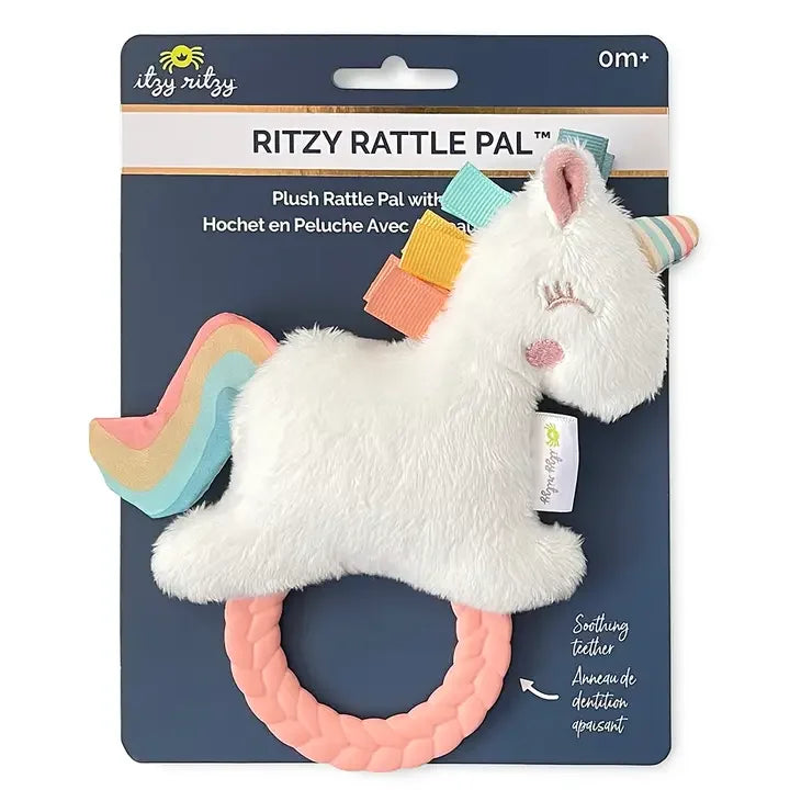 Unicorn Ritzy Rattle Pal™ Plush with Teether - Giften Market
