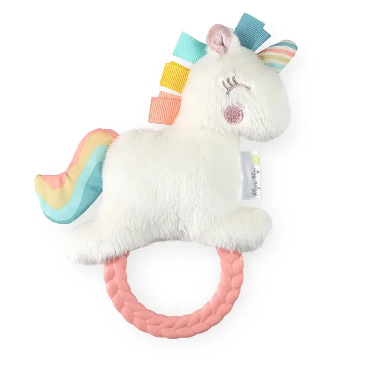 Unicorn Ritzy Rattle Pal™ Plush with Teether - Giften Market