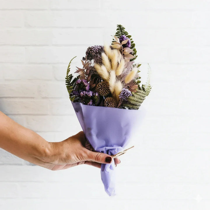 Violet Dried Flower Mini Bouquet
