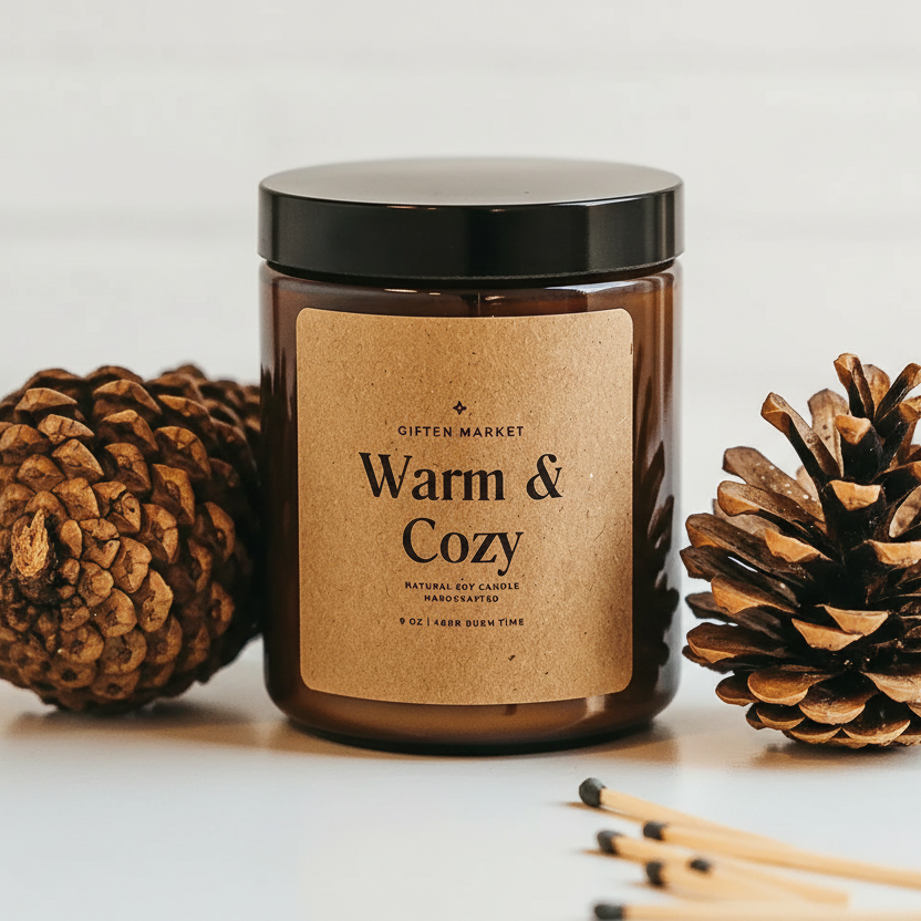 Warm & Cozy Soy Candle - Giften Market