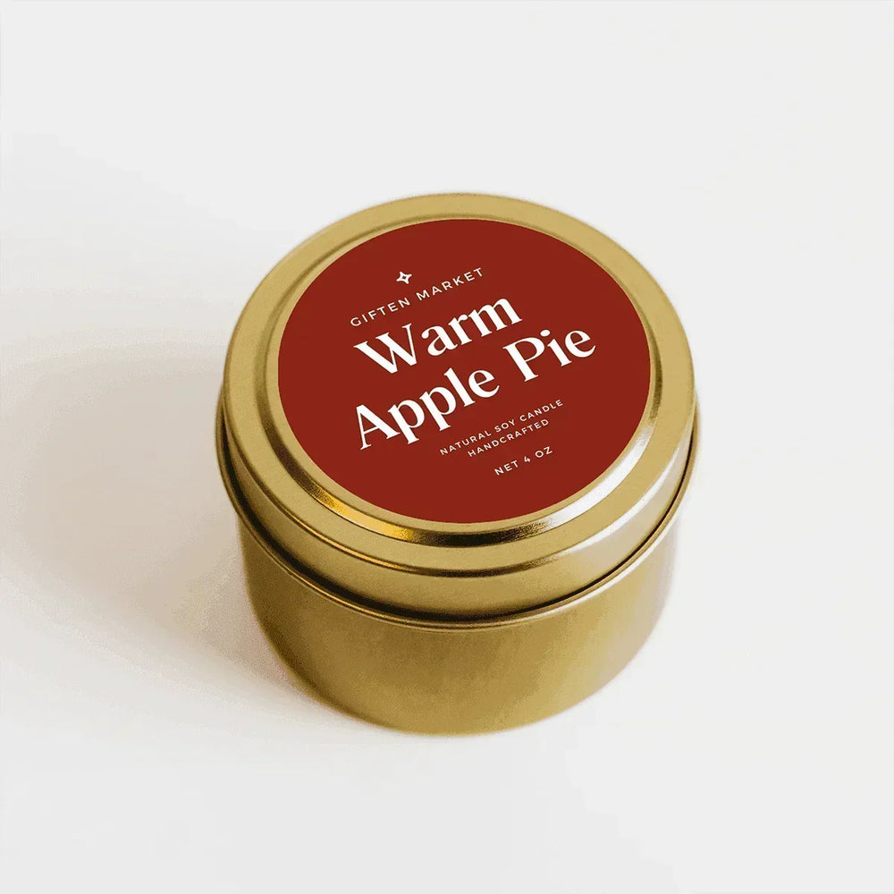 Warm Apple Pie Gold Travel Candle - Giften Market
