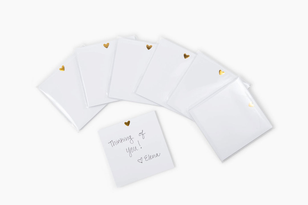 Heart Sticky Notes - Gold Foil Design