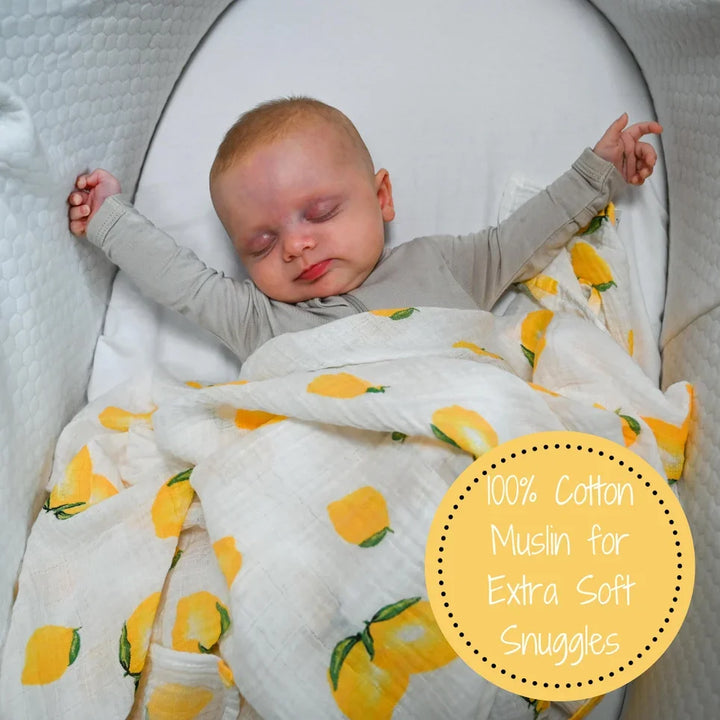 When Life Hands You Lemons Baby Muslin Swaddle Blanket - Giften Market