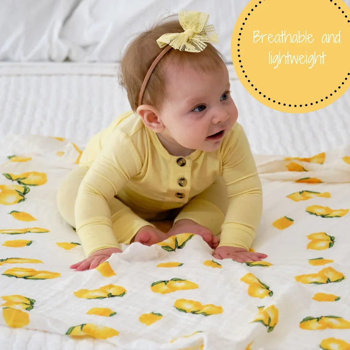 When Life Hands You Lemons Baby Muslin Swaddle Blanket - Giften Market