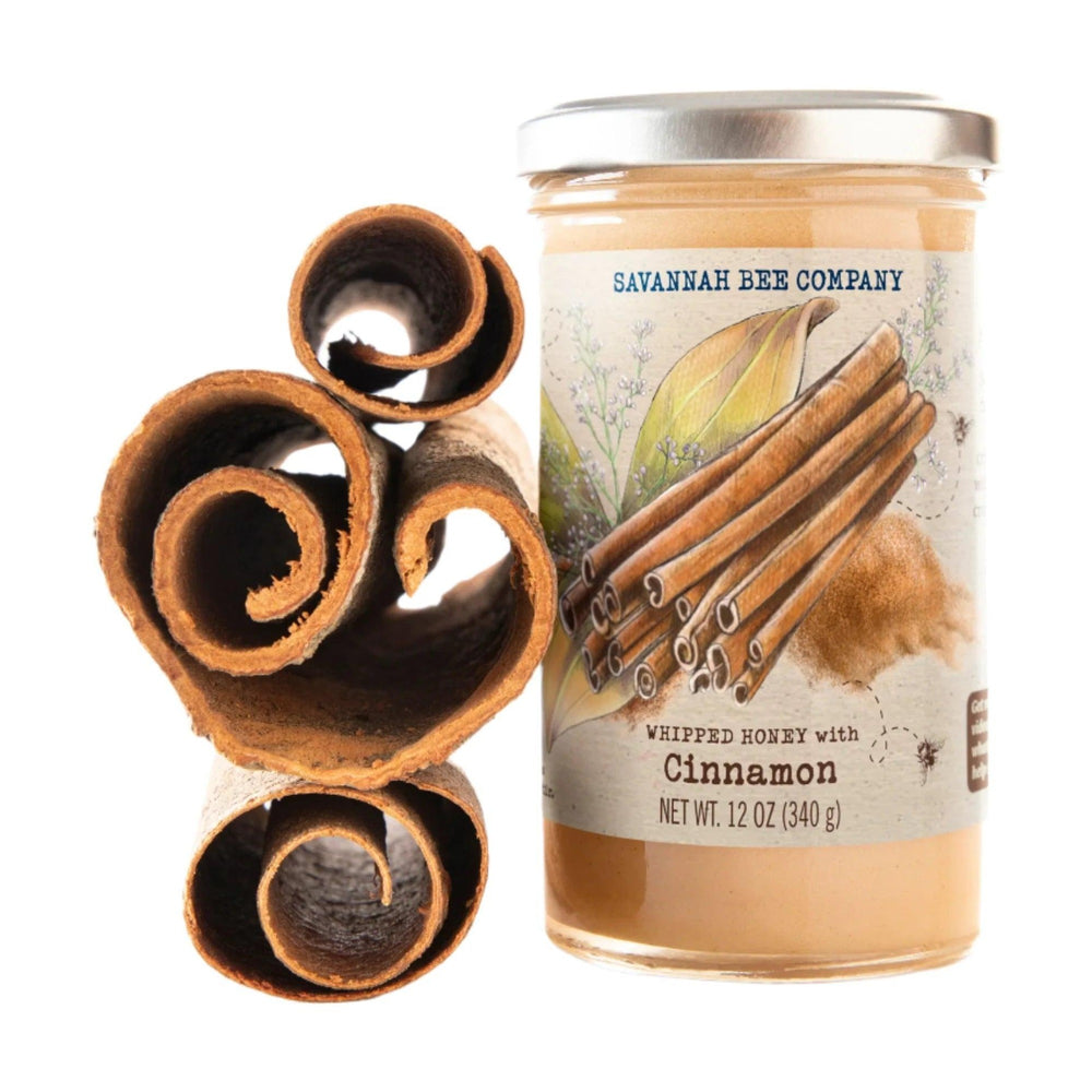 Whipped Honey with Cinnamon, 3oz, with cinnamon sticks
