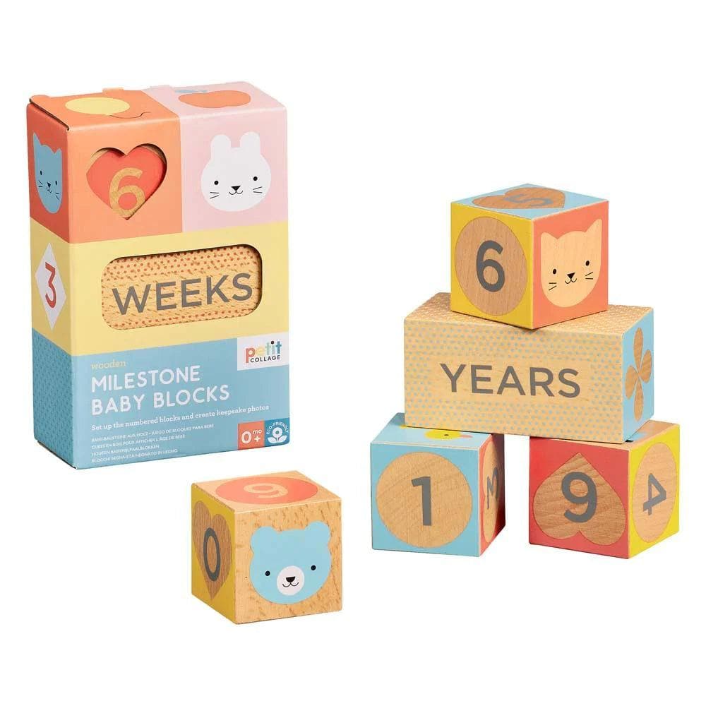 Wooden Milestone Baby Blocks - Giften Market
