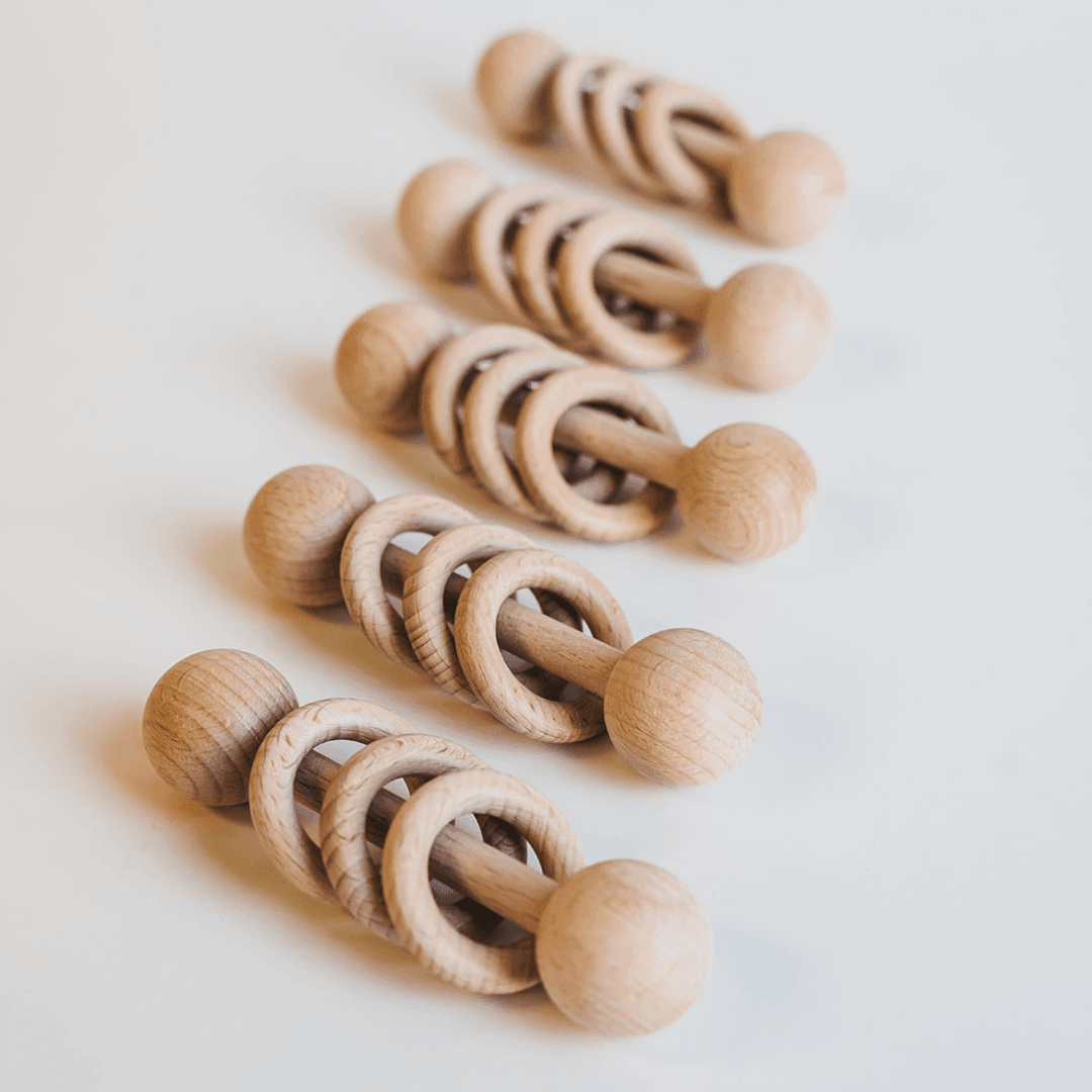 Wooden Rings Rattle Wooden Ring Rattle - Baby Shower Gifts - Gender Neutral Gift For New ...