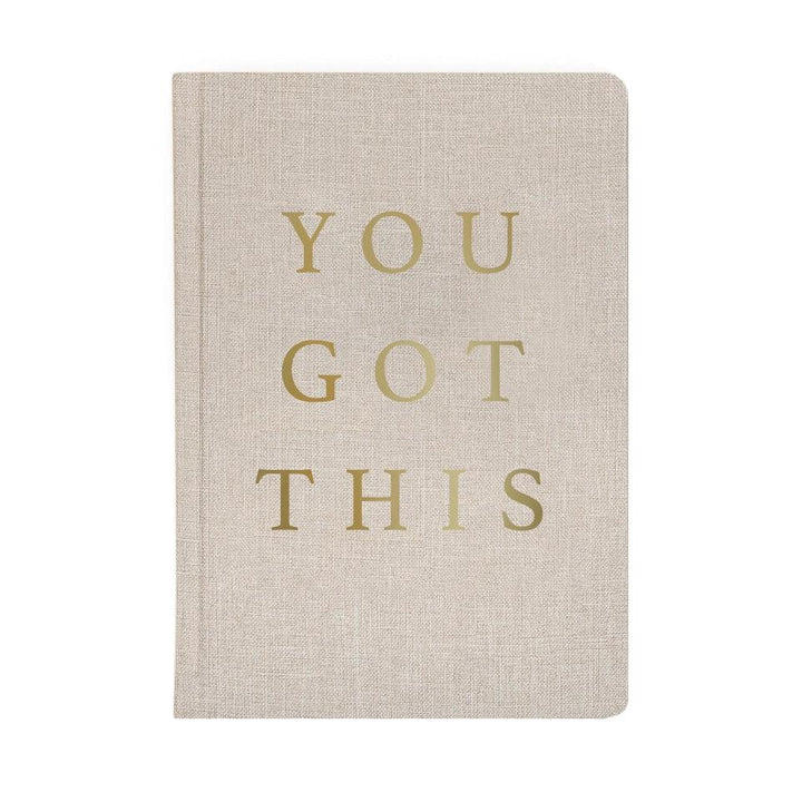 You Got This - Tan & Gold Foil Fabric Journal - Giften Market
