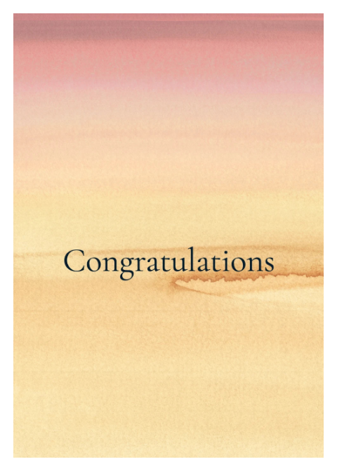Congratulations - Sunset
