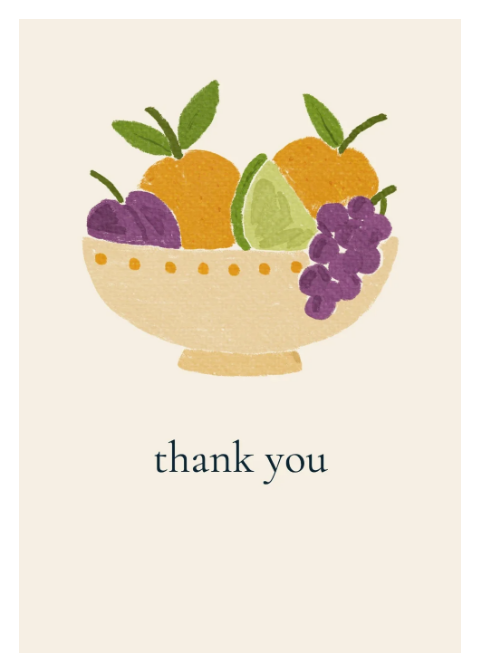 Thank You - Fruit Bowl