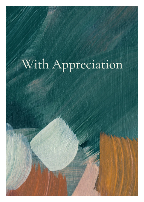 With Appreciation - Teal