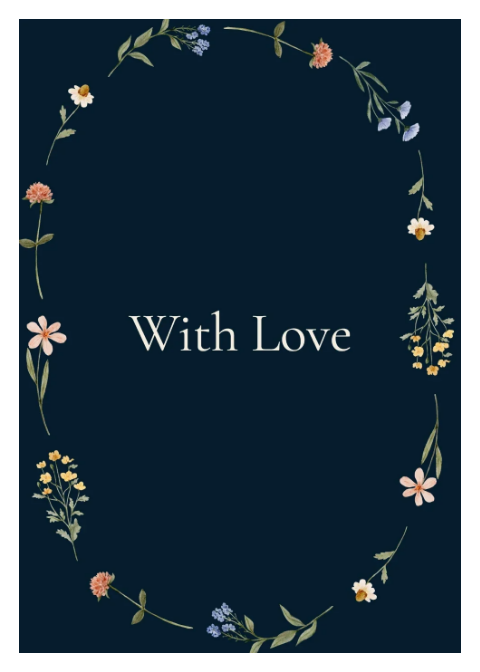 With Love - Navy Floral