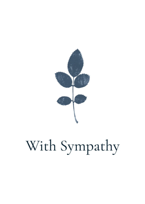 With Sympathy - Rose Leaf