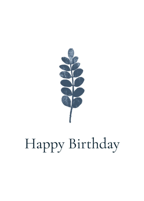 Happy Birthday - Eucalyptus Stamp